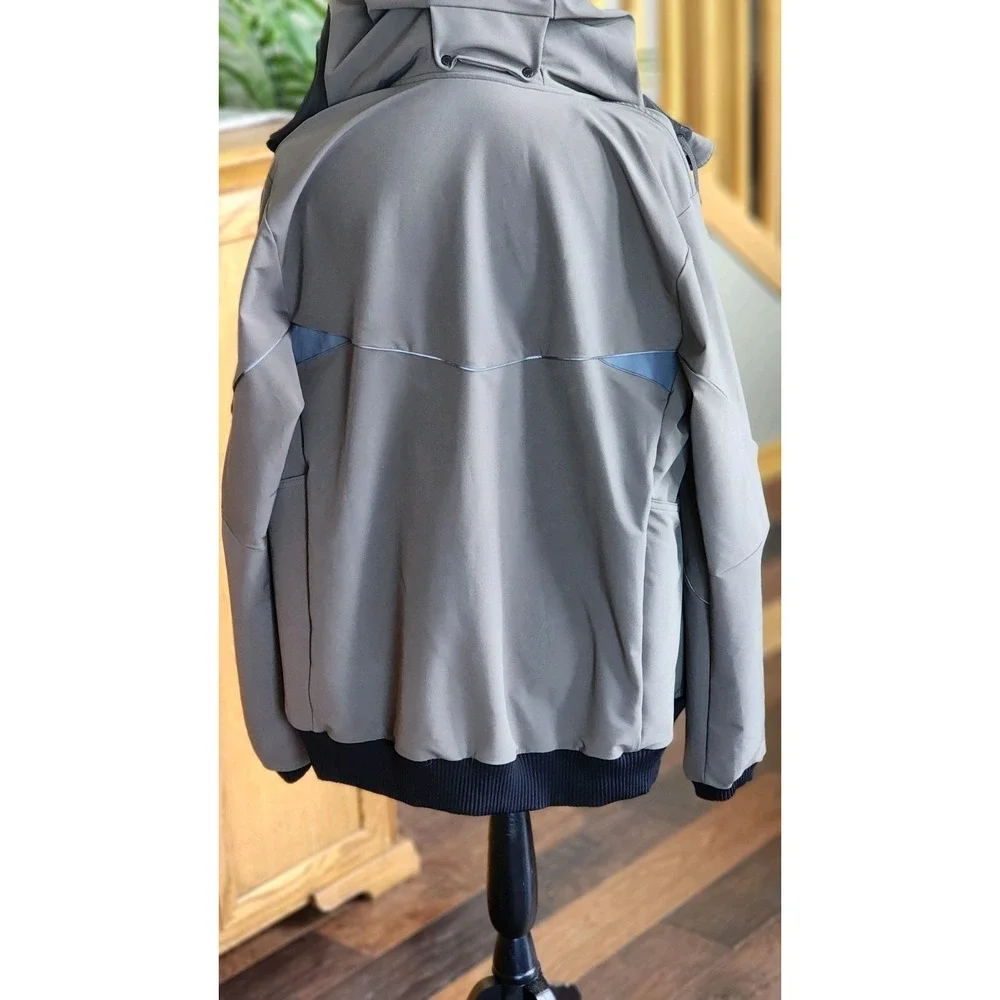 Sustain Homicreations Jacket The Hood Sz Lg Khaki Green Zip Up Hooded Face Cover